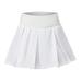 Hwmodou Skirts For Women Knee Length Women S Pleated Skirt With Comfy Casual Stretchy Band Plaid Sports Skirt Outdoor Running Tennis Pleated Skirt Tennis Skirts For Woman