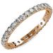 Diamond U-Prong Eternity Band VS2-SI1 G-H 1.54ct tw to 1.75ct tw in 18K Rose Gold.size 6.0