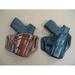 Azula Leather 2 Slot Molded Pancake Belt Holster for Colt 1911 Commander 4 - 4.25 Kimber S&W Sig Sauer TAN RH