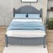 Red Barrel Studio® Lecedric Wood Platform Bed Frame w/ Headboard Wood in Gray/Black | 44 H x 56 W x 80 D in | Wayfair