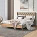 Charlton Home® Clabern Platform Bed Upholstered/Linen in Brown | 40.9 H x 63 W x 88 D in | Wayfair 9E2B46961AC647FCAEA64DA114BDD9FF