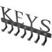 Iron Wall Key Hook Rack Coat and Hat Storage (black) 1pc Porch Fob Mounted Holder Jewelry Hanger Organizer