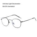 Anti Blue Light Blocking Glasses Slim Frame Photochromic Lens UV Blocking Shades Eyewear for Indoor & Outdoor