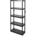 5 Shelf Fixed Height Ventilated Medium Duty Storage Unit 14 X 32 X 72 Organizer System For Home Garage Basement And Laundry Black