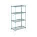 X 36 X 54 4 Tier Adjustable Wire Shelving Unit Nexguard Anti-Microbial Agent NSF Listed Storage Rack -Green Leveling Feet