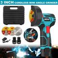 Angle Grinder 7.5-Amp 4-1/2 inch Electric Grinder Power Tools with Grinding Wheels Cutting Wheels Flap Disc and Auxiliary Handle for Cutting Grinding Polishing and Rust Removal - Blue