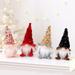 4 Pcs Christmas Gnomes Plush Faceless Doll Ornament Christmas Tabletop Doll Decoration Thanksgiving New Year Decor with Sequin Hat