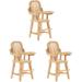 3 Count Dollhouse Dining Table Kids Things Baby Highchairs Miniature Furniture for Child