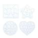 4Pcs Kids Coloring Blank Puzzle DIY Paper Jigsaw Puzzles Four Shapes Drawing Doodle Board (White)