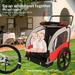2-in-1 Bike Trailer Double Seat Behind Bike Trailer Kids Jogger Universal Bicycle Coupler Foldable Front Wheel With Pivot For 1 Or 2 Toddlers Kids Child