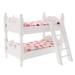 Decor Mini House Bed Miniature Dollhouse Bed Mini House Bunk Bed Mini House Adornment Mini Bunk Bed Model White Wooden