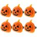 6 Pcs Halloween Pumpkin Ring Toy Luminous Rings for Halloween Flashing LED Rings Pumpkin Rings Halloween Flashing Rings