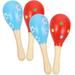 4 Pcs Childrenâ€™s Toys Kids Musical Instruments Set Party Noisemaker Plaything Percussion Instrument Maracas for Kids Practice Musical Instrument Maraca Maracas Small Wood Child Toddler