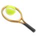 2pcs 1: 12 Miniature Tennis Racket and Set Sports Tennis Racquet for House Scene Decoration Accessories Golden