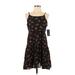 Fashion Nova Casual Dress - A-Line Scoop Neck Sleeveless: Black Print Dresses - New - Women's Size Small