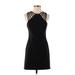 Dress the Population Casual Dress - Mini High Neck Sleeveless: Black Print Dresses - Women's Size X-Small