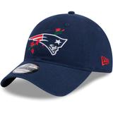 Women's New Era Navy England Patriots Game Day Flower 9TWENTY Adjustable Hat