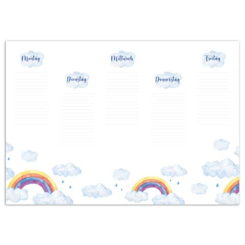 Schreibunterlage "Rainbow blanko" 600 x 420mm, 25 Blatt, Papier Image