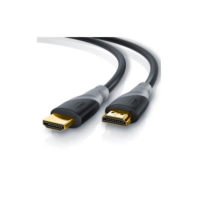 CSL HDMI-Kabel 2.0b, 4K UHD, Full HD, 3D, 3-fach geschirmt, High Speed mit Ethernet, HDMI Typ A - 15m Image