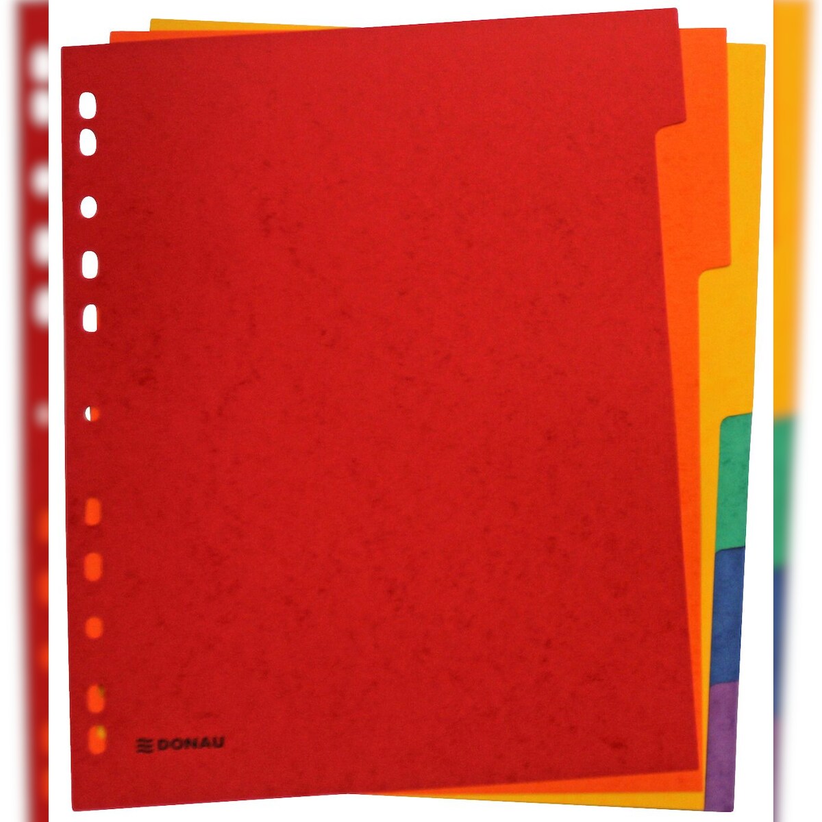 DONAU 8671106-99 Register - blanko, Karton, A4 ÜB, 6 Blatt, 6-farbig Image