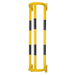 PROREGAL Großer Rohrschutz-Bügel 180° zur Wandmontage | Innenmaß HxBxT 150x25x27,5cm | Schwarz-Gelb Image