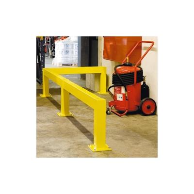 PROREGAL Standpfosten für Rammschutz-Geländer XL-Line | Anfang/Ende | HxBxT 50x20x20cm | Feuerverzinkter & kunststoffbeschichteter Stahl | Gelb Image