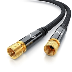 Primewire HDTV Satellitenkabel mit Braiding - 135Db - 75 Ohm - Stoffummantelung - 3 m Image