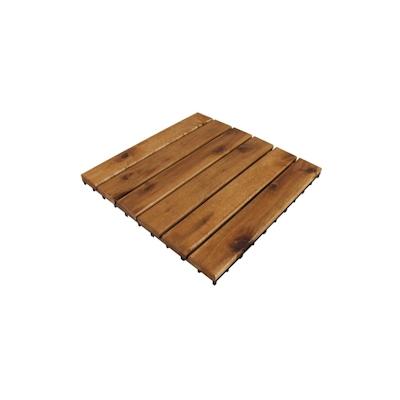 Lex 33x Holzfliesen Akazienfliesen 3 m² Terrasse Balkon Klickfliesen Akazie 30x30 cm