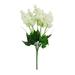 JWDX White Towel Artificial Flowers Clearance Artificial Flowers Bouquets Wisteria Hyacinth Fake Bulk for Vase Home Decor Indoors Outdoors Garden Hotel Party Wedding Mock White