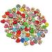 100pcs Heart Shaped Buttons Wooden Flower Sewing Buttons Love Heart Clothing Buttons For DIY Sewing Crafting Scrapbooking