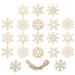 DIY Christmas Crafts Wooden Snowflake Paper Cutting Plate Gifts Tree Decorations Xmas Ornaments Hanging Labels