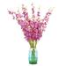 Orchids Artificial Flowers 10 Bunches Fake Silk Flowers for Decoration Long Stem Artificial Flowers for Tall Vase Indoor Outdoor Wedding Home Office Party Hotel Decoration