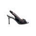 Manolo Blahnik Heels: Black Solid Shoes - Women's Size 39.5 - Open Toe