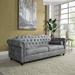 Traditional Upholstered Sofa with High-Tech Fabric Surface/ Chesterfield Tufted Fabric Sofa Couch