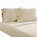 Ivy 4 Piece King Size Cotton Ultra Soft Bed Sheet Set, Prewashed, Cream