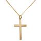 Beaverbrooks Women's 9ct Gold Cross Pendant and Necklace