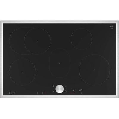NEFF Induktions-Kochfeld "T58STF1L0", grau (edelstahl), B:80,2cm H:5,5cm T:52,3cm, Kochfelder, mit intuitiver Twist Pad Bedienung