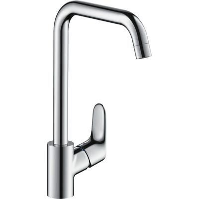 Küchenarmatur HANSGROHE "Focus M41", silber (chrom), H:338cm T:24,2cm, Armaturen, 260 Niederdruck/offene Warmwasserberei