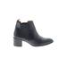 Everlane Boots: Chelsea Boots Chunky Heel Casual Black Print Shoes - Women's Size 8 1/2 - Almond Toe