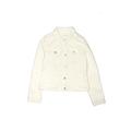 Cat & Jack Denim Jacket: Ivory Solid Jackets & Outerwear - Kids Girl's Size 14
