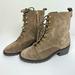 Tory Burch Shoes | New Tory Burch Brown Suede Calf Lug Lace Up Bootie Size 8 | Color: Brown/Cream | Size: 8