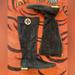 Tory Burch Shoes | Classic Tory Burch Uma Suede Riding Boots | Color: Black/Gold | Size: 7.5