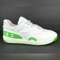 Gucci Shoes | Gucci Basket Low Top Gg Demetra Vegan Leather Basketball Sneakers Eu 39.5 | Color: Green/White | Size: 9.5
