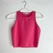 Zara Tops | New Zara Pink Cropped Knit Tank Top - Size - Medium | Color: Pink | Size: M