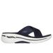Skechers Women's GO WALK Arch Fit Sandal - Glaring Sandals | Size 10.0 | Navy | Textile | Vegan | Machine Washable