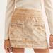 Free People Skirts | Free People Beige Dust To Dust Crushed Velvet Mini Skirt Size 0 | Color: Cream/Tan | Size: 0