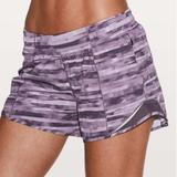 Lululemon Athletica Shorts | Lululemon Hotty Hot Short Ii Long Size 4 Tall Purple Multi Stripe | Color: Purple | Size: 4