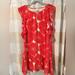 J. Crew Dresses | Jcrew Summer Flutter Sleeve Dress | Color: Cream/Red | Size: M