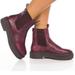 Free People Shoes | Free People Plum Colored Carmel Chelsea Boots | Color: Purple | Size: 9.5