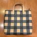 Madewell Bags | Madewell Gingham Mini Zip Top Transport Tote | Color: Black/Tan | Size: Os